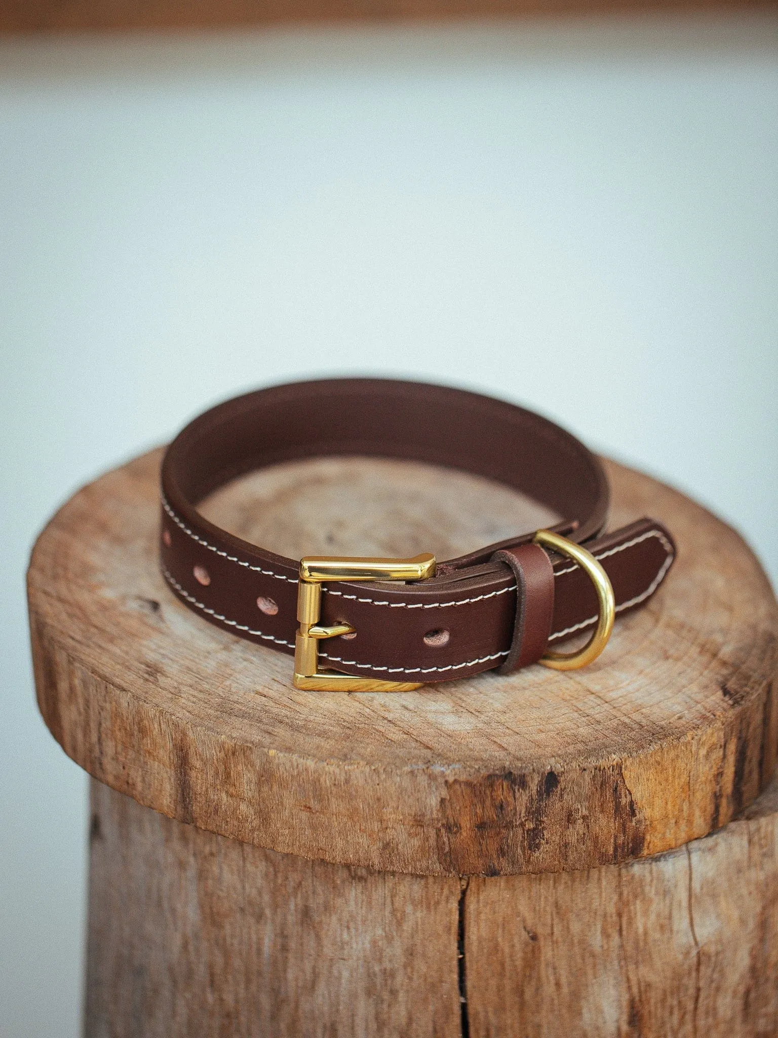 Rancher Dog Collar - 30mm - Burgundy