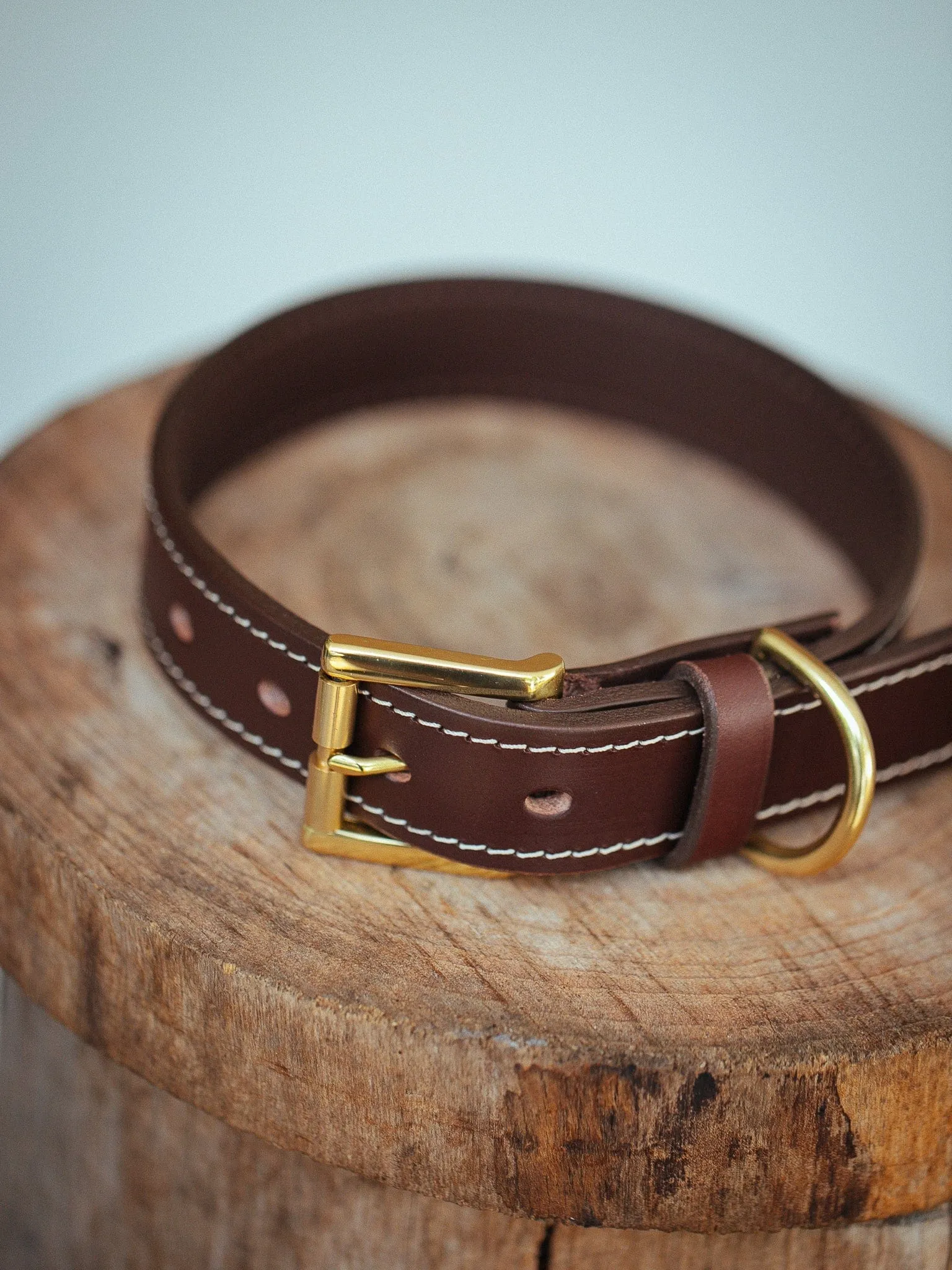 Rancher Dog Collar - 30mm - Burgundy