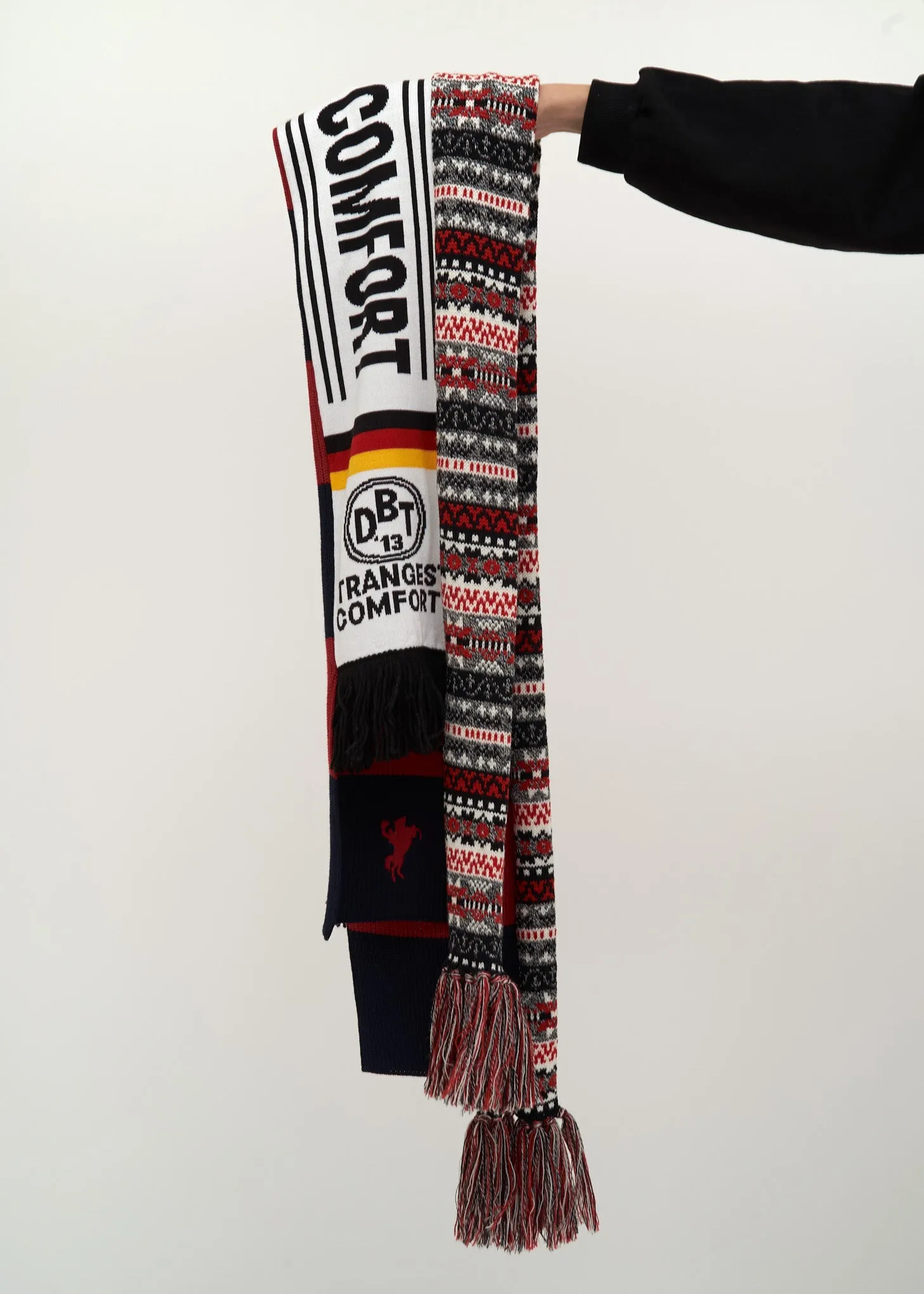Red 3 Layered Scarf