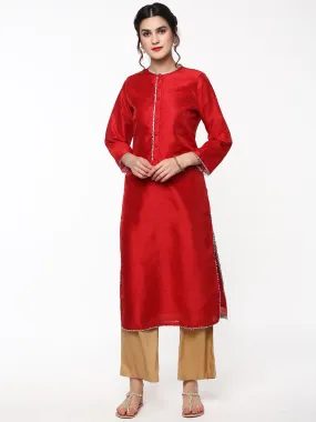 Red Silk Kurta