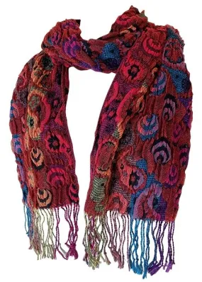 Reds Textured Dot Scarf