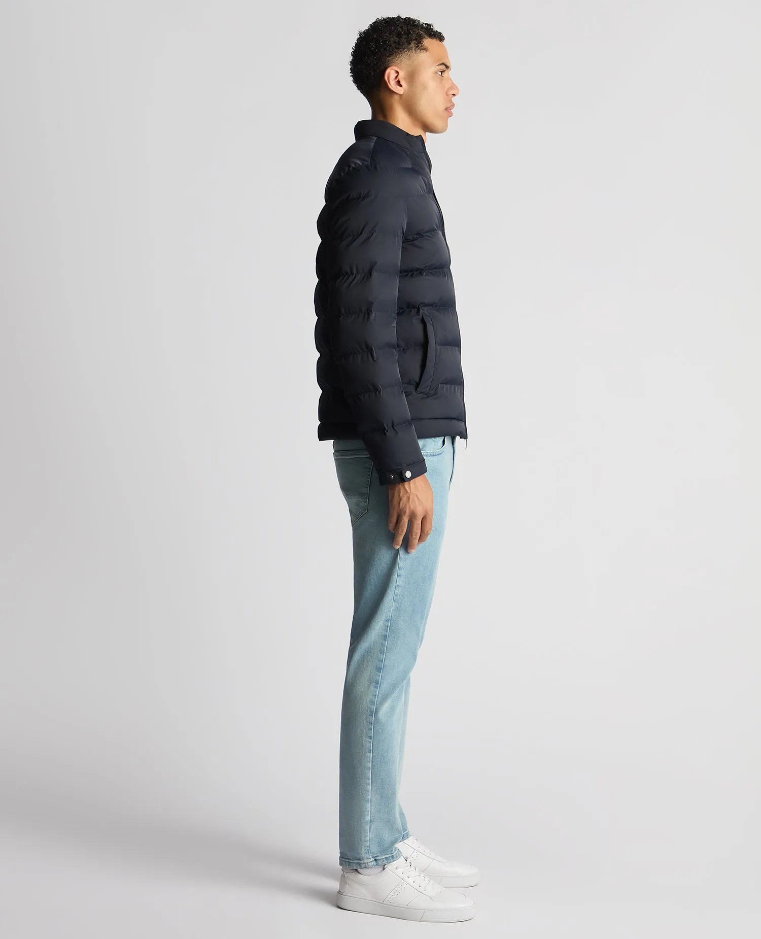 Remus Uomo Kaleb Quilted Jacket - Dark Navy