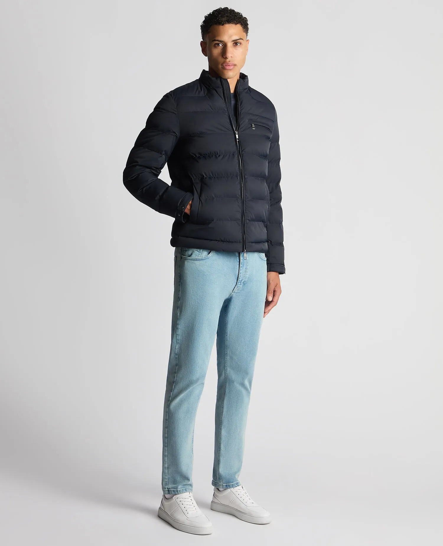Remus Uomo Kaleb Quilted Jacket - Dark Navy