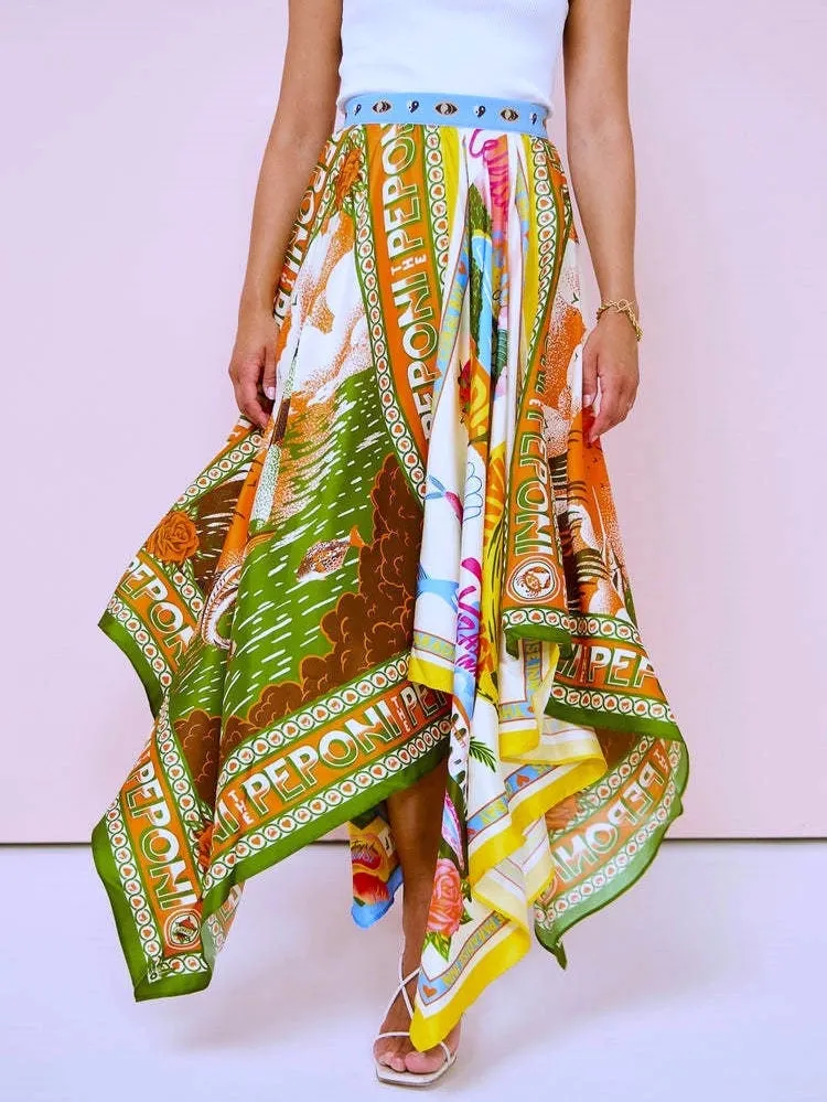 RESORT PRINTED SKIRT-MULTI