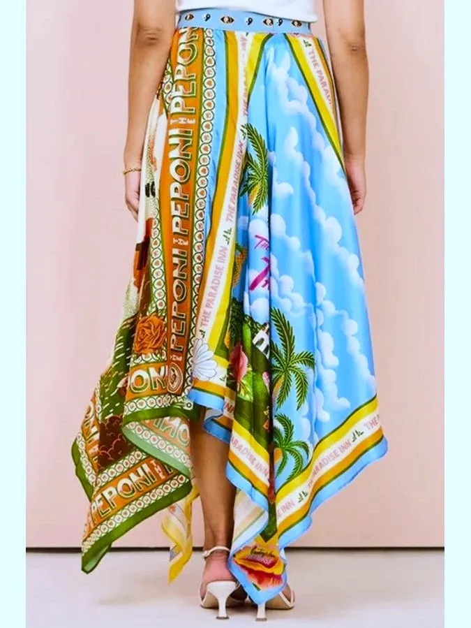RESORT PRINTED SKIRT-MULTI
