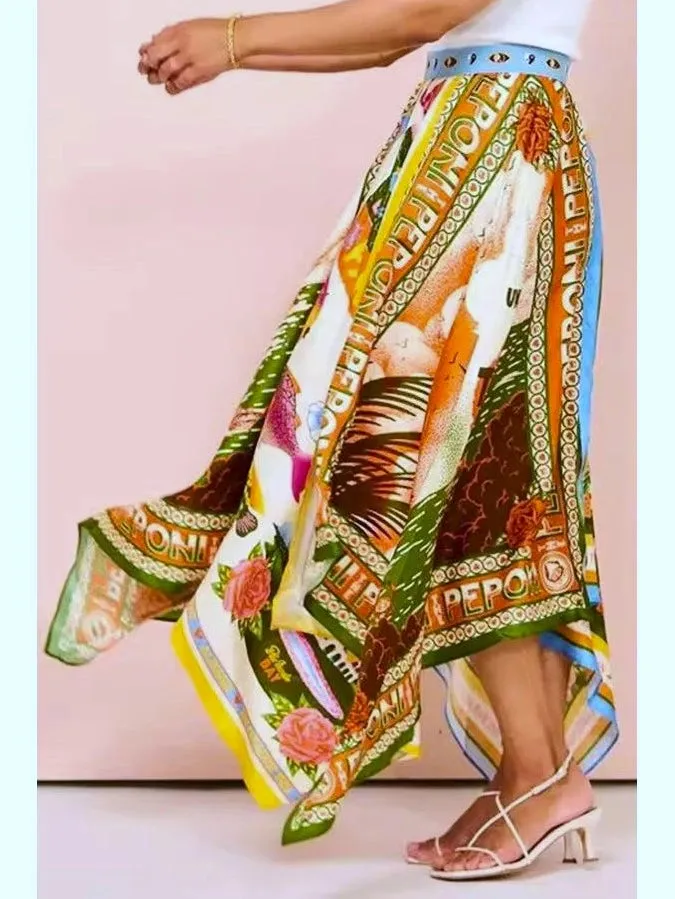 RESORT PRINTED SKIRT-MULTI
