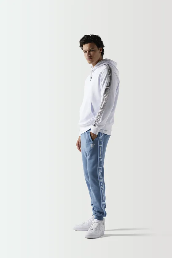 Retro Taped Slim Fit Joggers-Elemental Blue