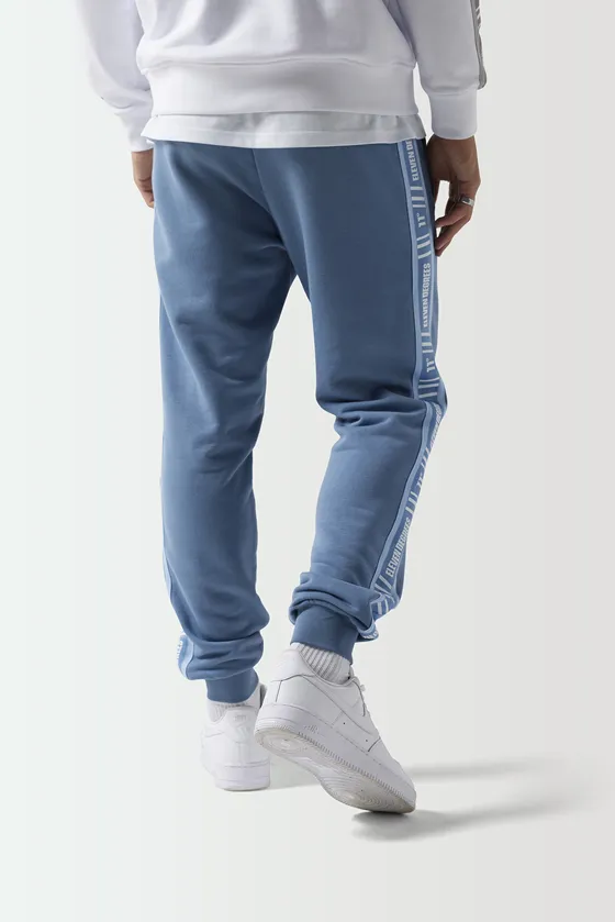 Retro Taped Slim Fit Joggers-Elemental Blue