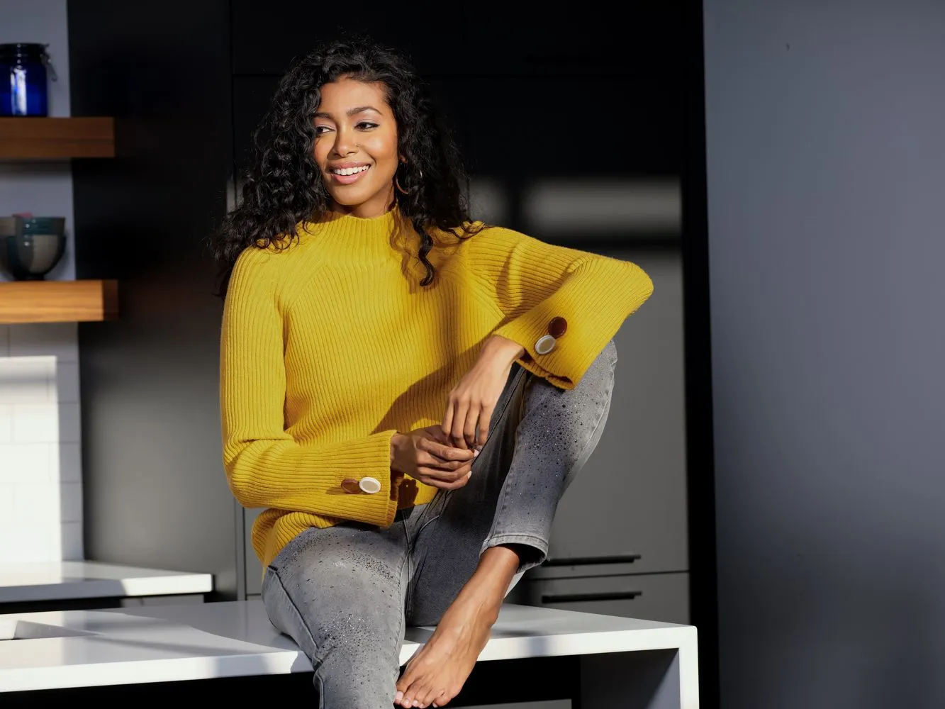 Ribbed Mustard jumper