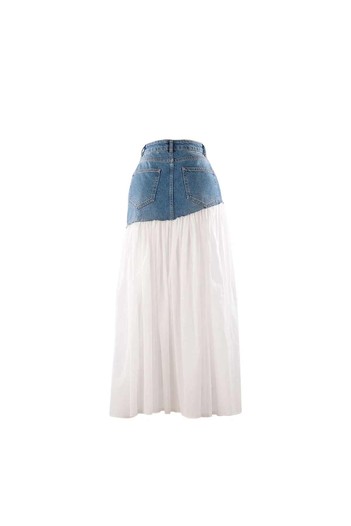 Sisley Blue Denim Detailed Skirt