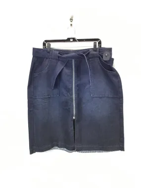 Skirt Midi By Ashley Stewart In Blue Denim, Size: 18