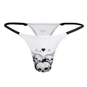 Skulls And Hearts Thin Thong