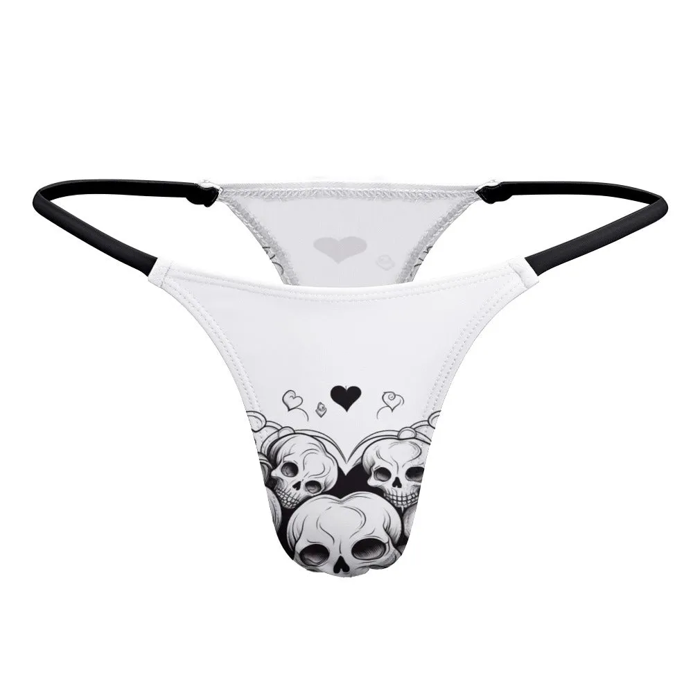 Skulls And Hearts Thin Thong