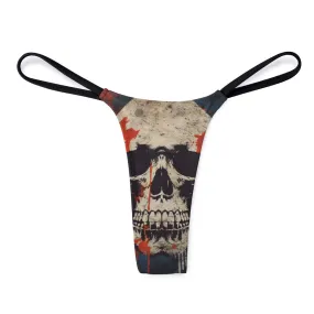 Splattered Skull Thin Thong
