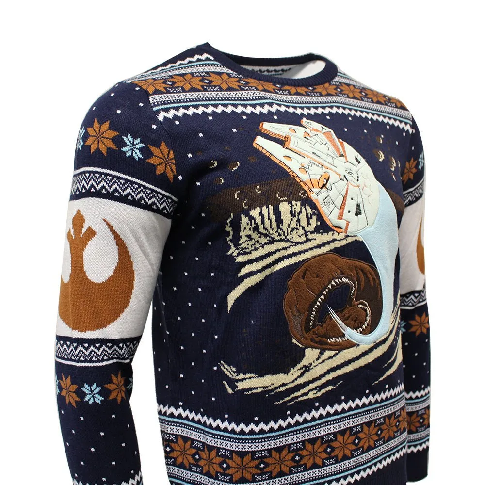 Star Wars Millennium Falcon Escape Knitted Christmas Jumper / Sweater