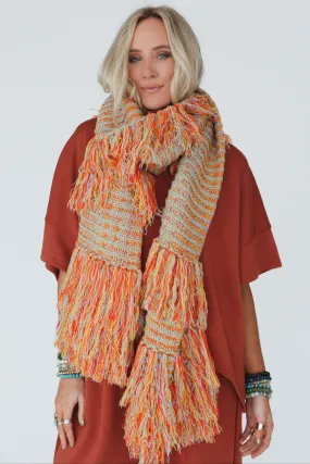 Sugar Plum Fringe Scarf - Yellow