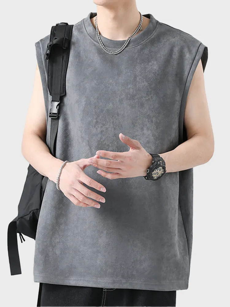 Summer Suede Sleeveless Pullover