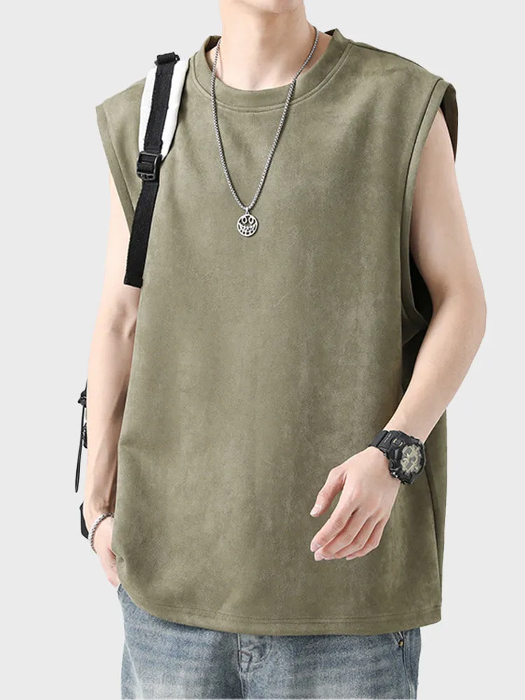 Summer Suede Sleeveless Pullover