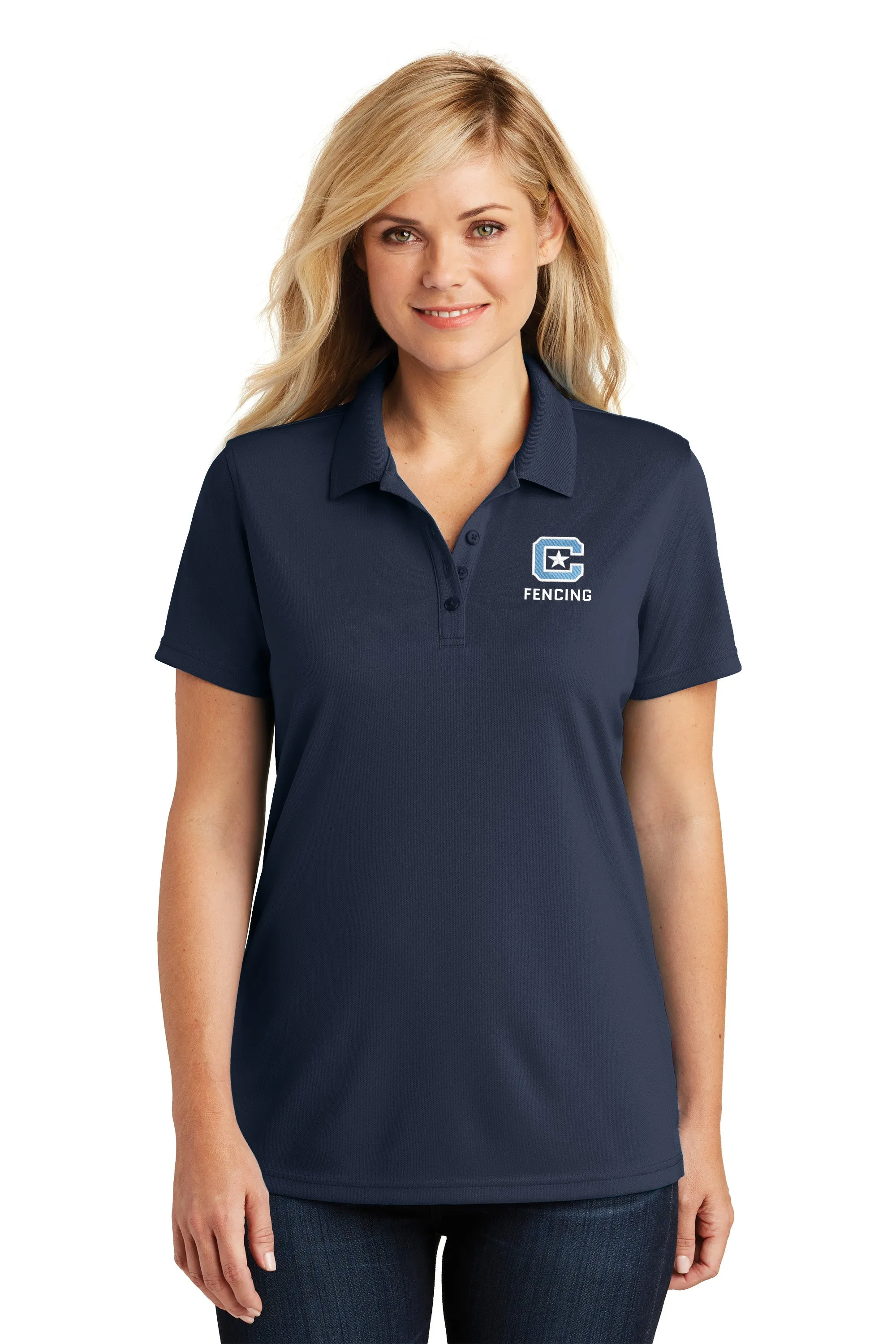 The Citadel C, Club Sport-Fencing, Ladies UV Micro-Mesh Polo