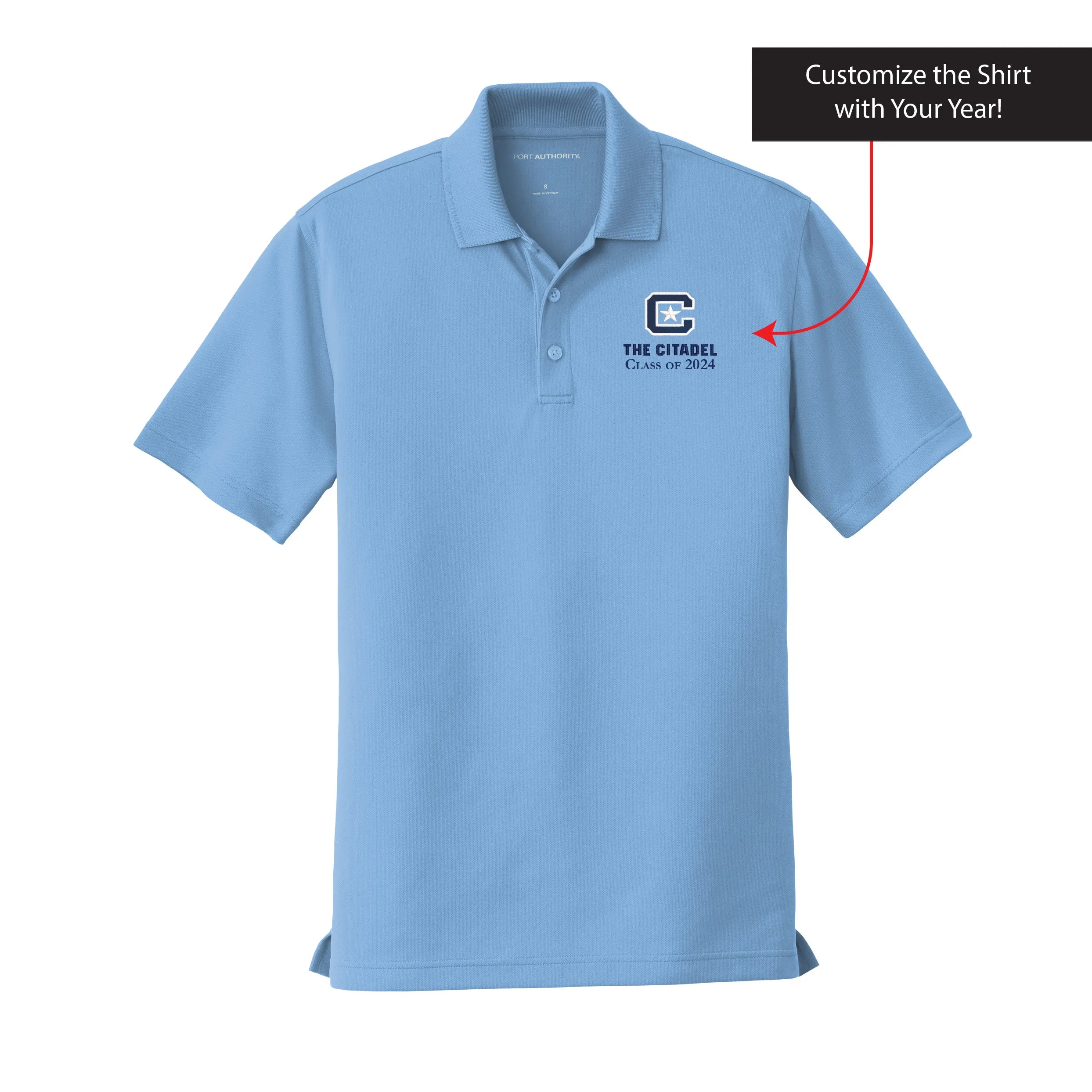 The Citadel, C Star, Customizable (Your Year), UV Micro-Mesh Polo Shirt
