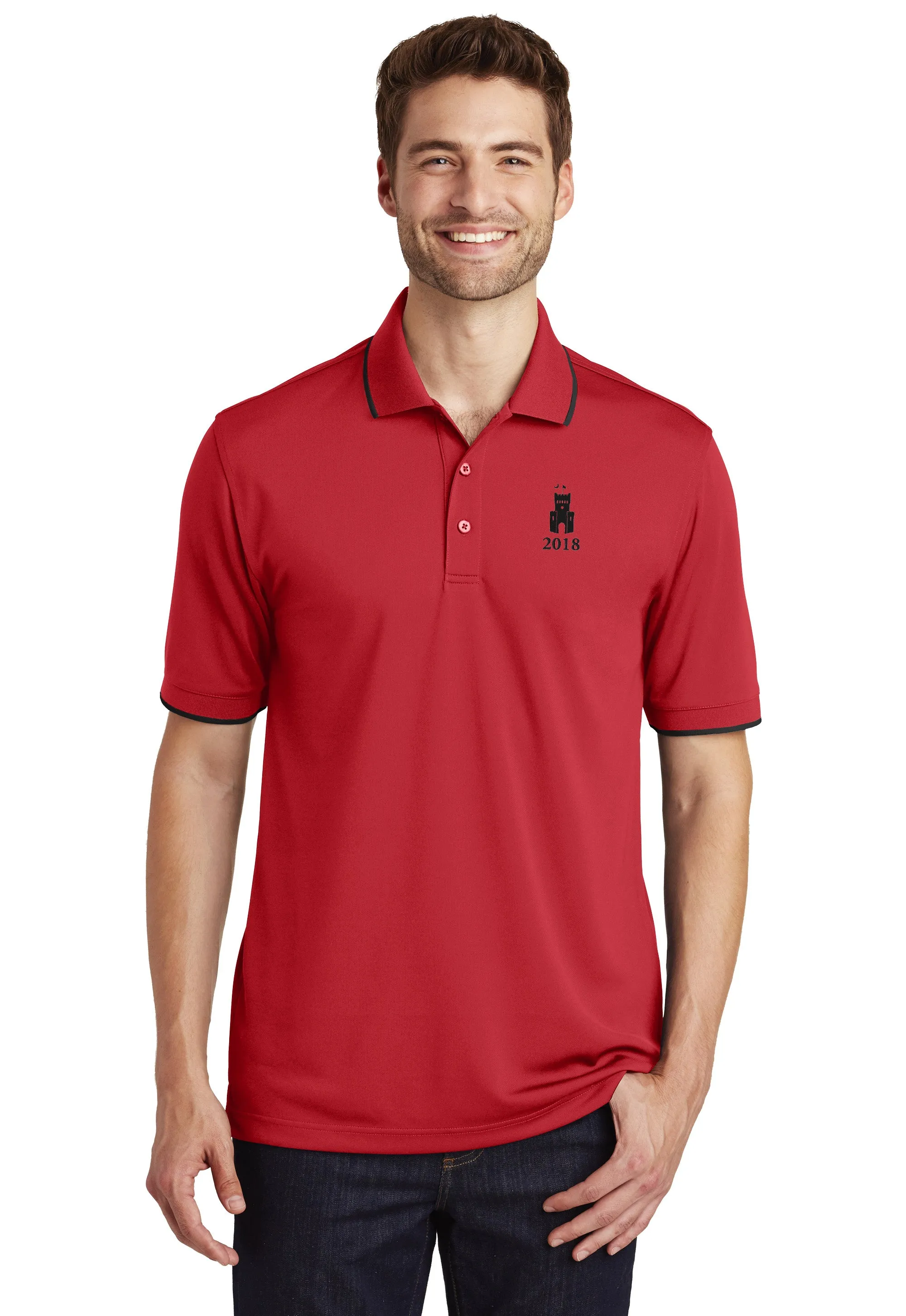 The Citadel, Class Of 2018, Barracks, UV Micro-Mesh Tipped Polo