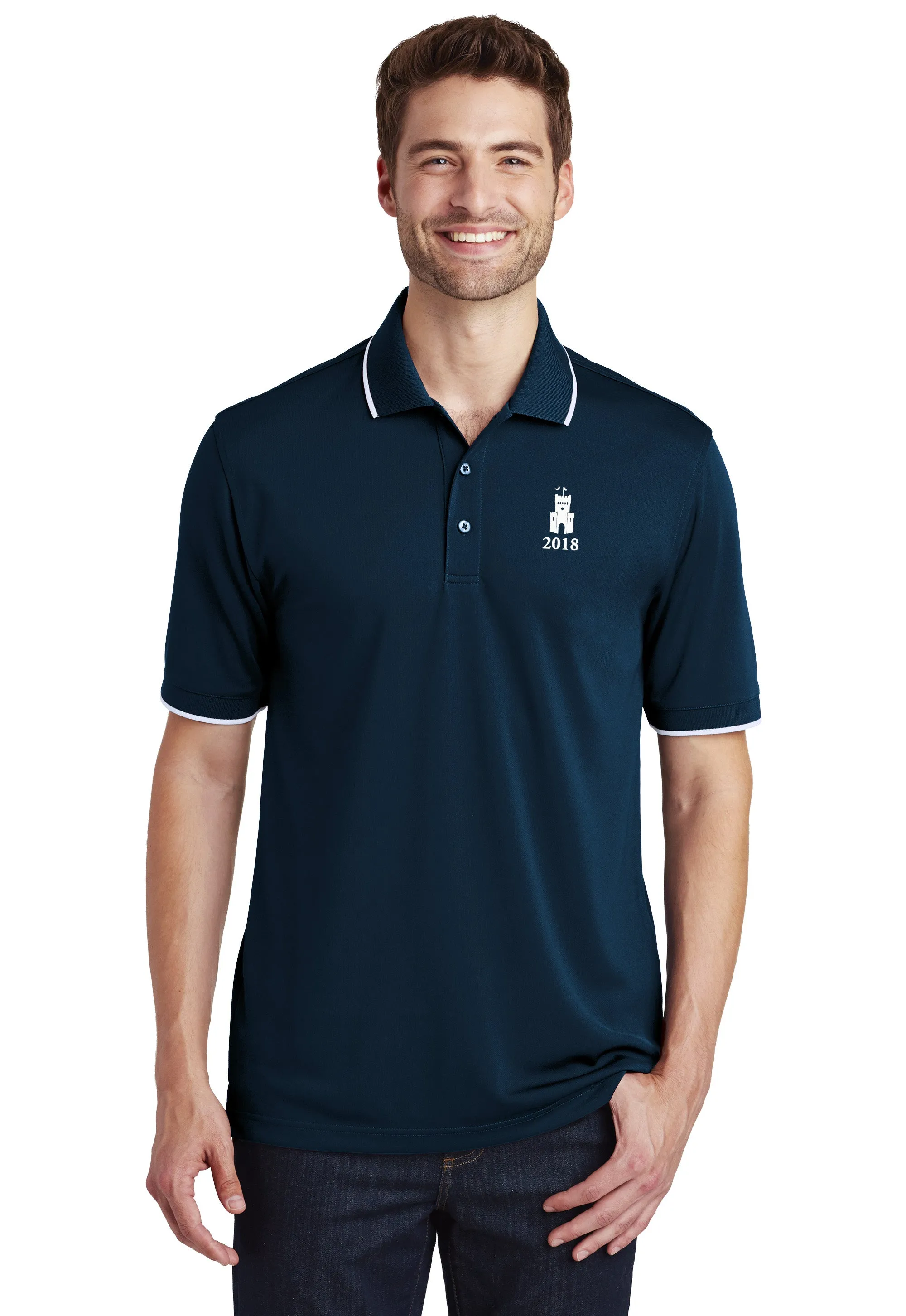 The Citadel, Class Of 2018, Barracks, UV Micro-Mesh Tipped Polo