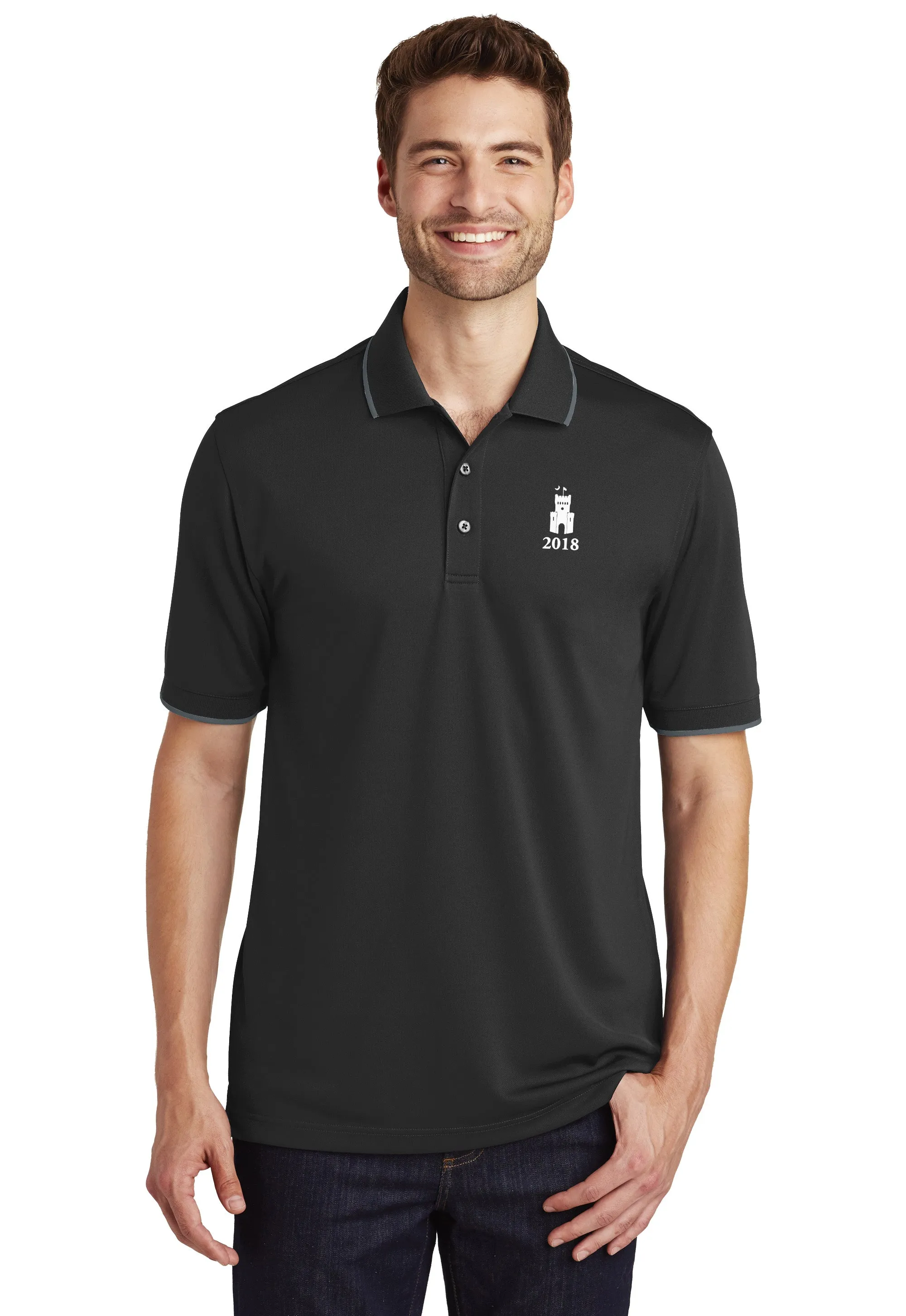 The Citadel, Class Of 2018, Barracks, UV Micro-Mesh Tipped Polo