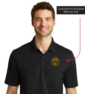 The Citadel, Customizable (Your Year) Embroidered Ring Bezel Design, UV Micro-Mesh Polo Shirt