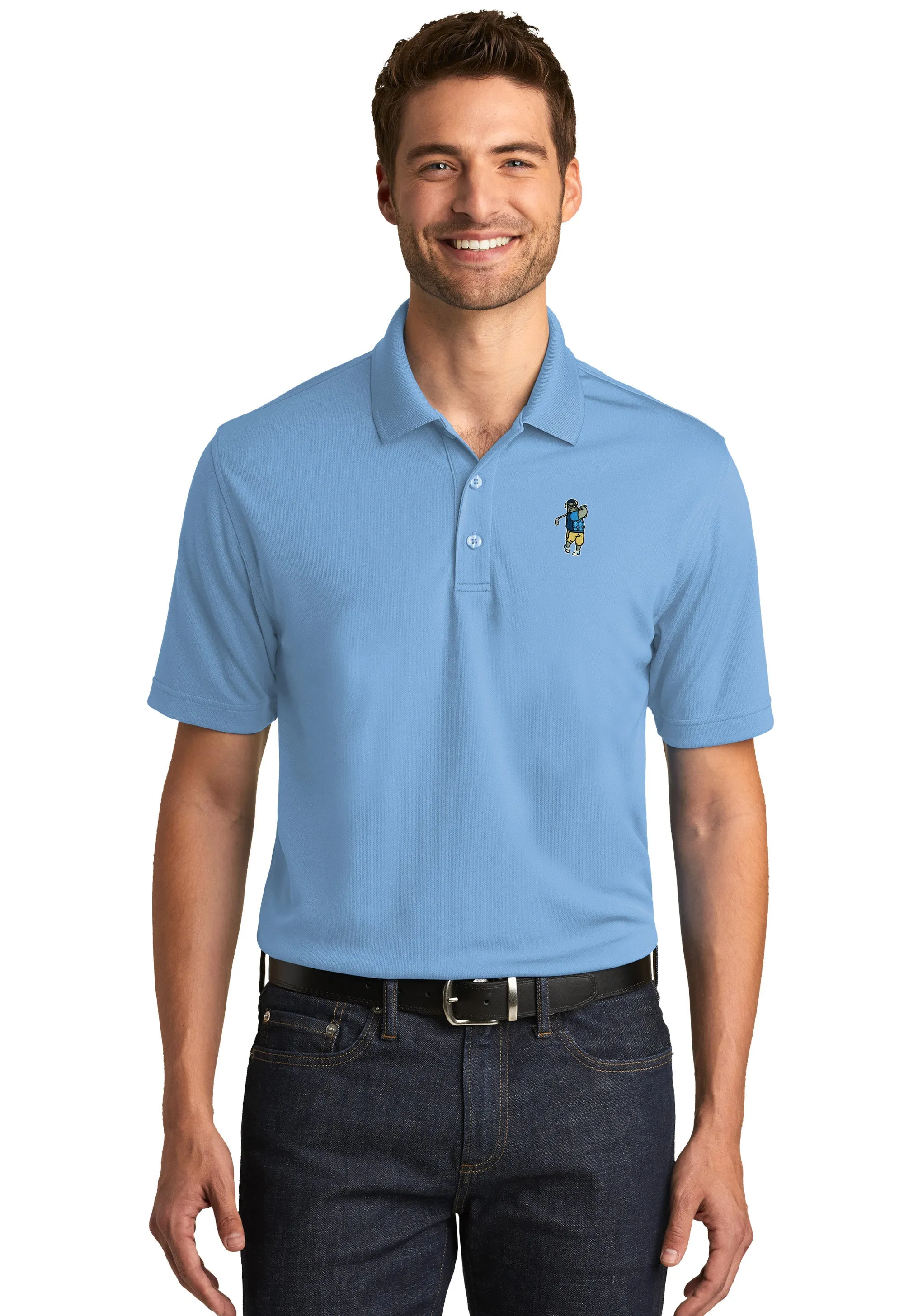 The Citadel, Spike the Golfer, Club Sport Golf,  UV Micro-Mesh Polo
