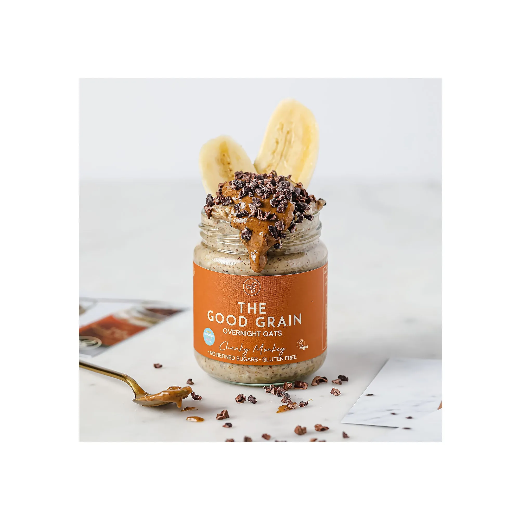 The Good Grain Chunky Monkey Overnight Oats