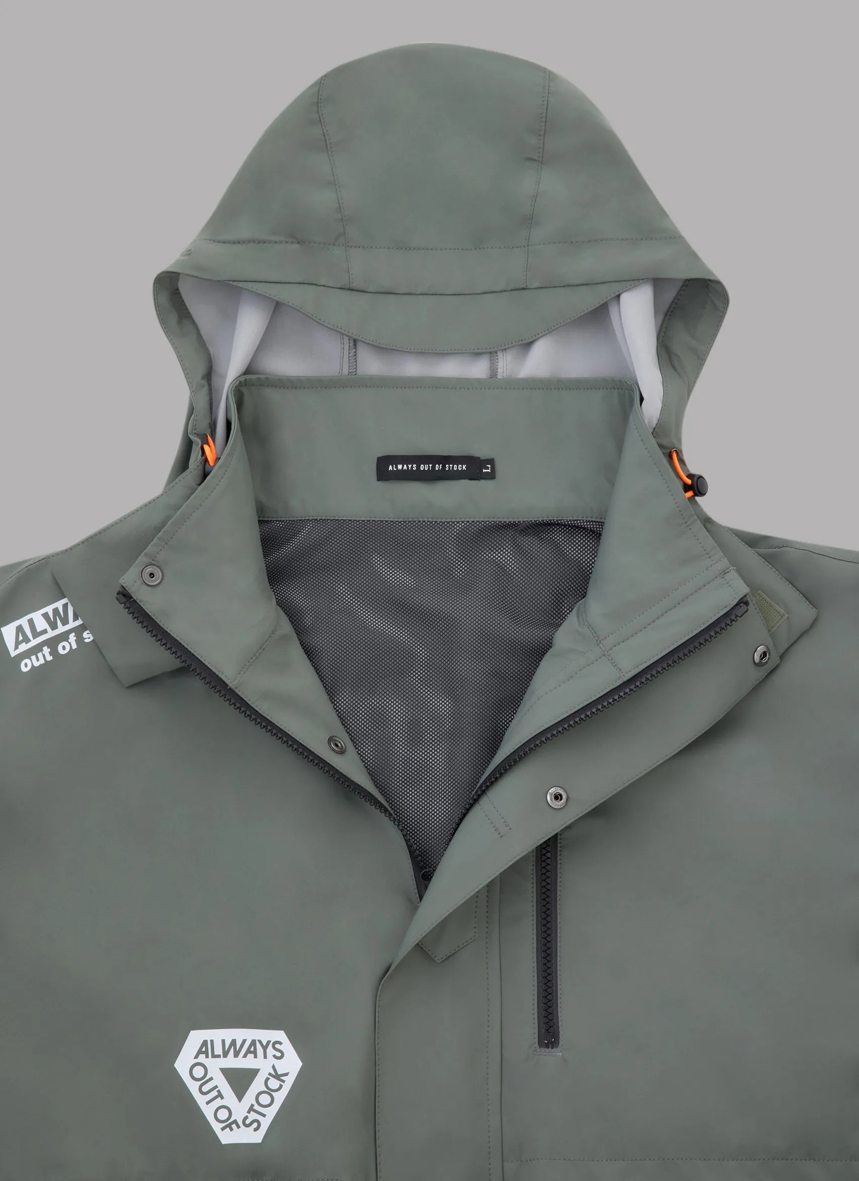 THREE LAYER TRACK JACKET-GREY GREEN