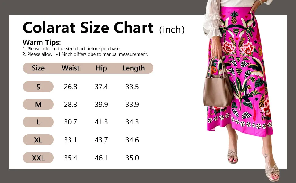 Tropical Rio Floral A-Line Skirt