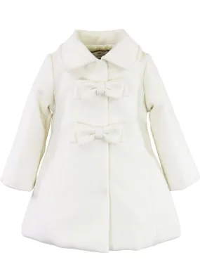 Two-Bow Car Coat - Cream