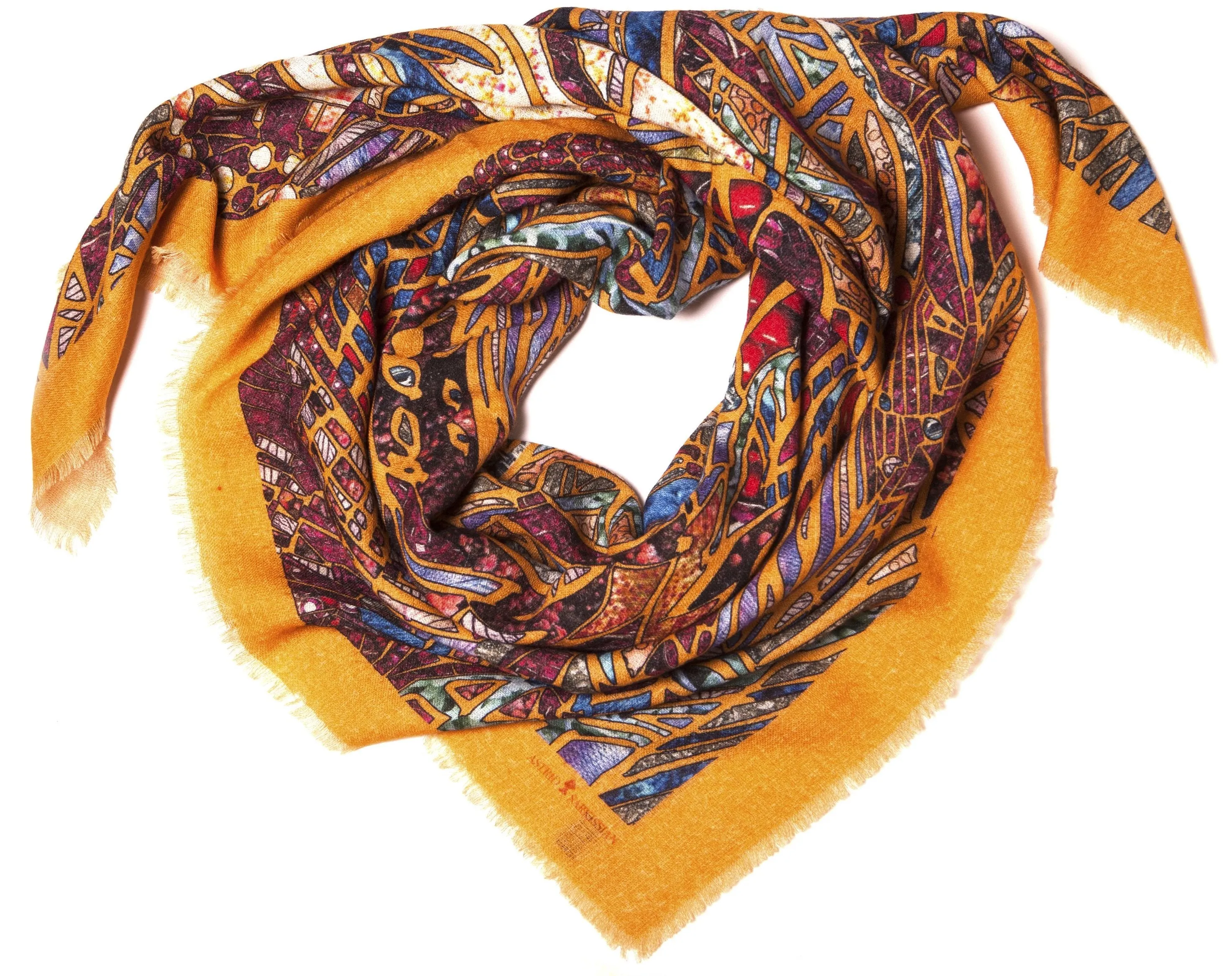 Vince Yellow Wool Scarf