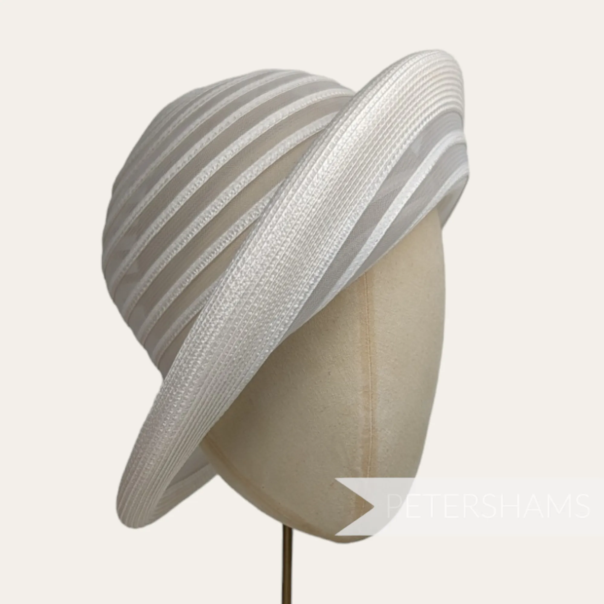 Vintage 1990s Crinoline & Poly-Braid Rolled Edge Hat Base