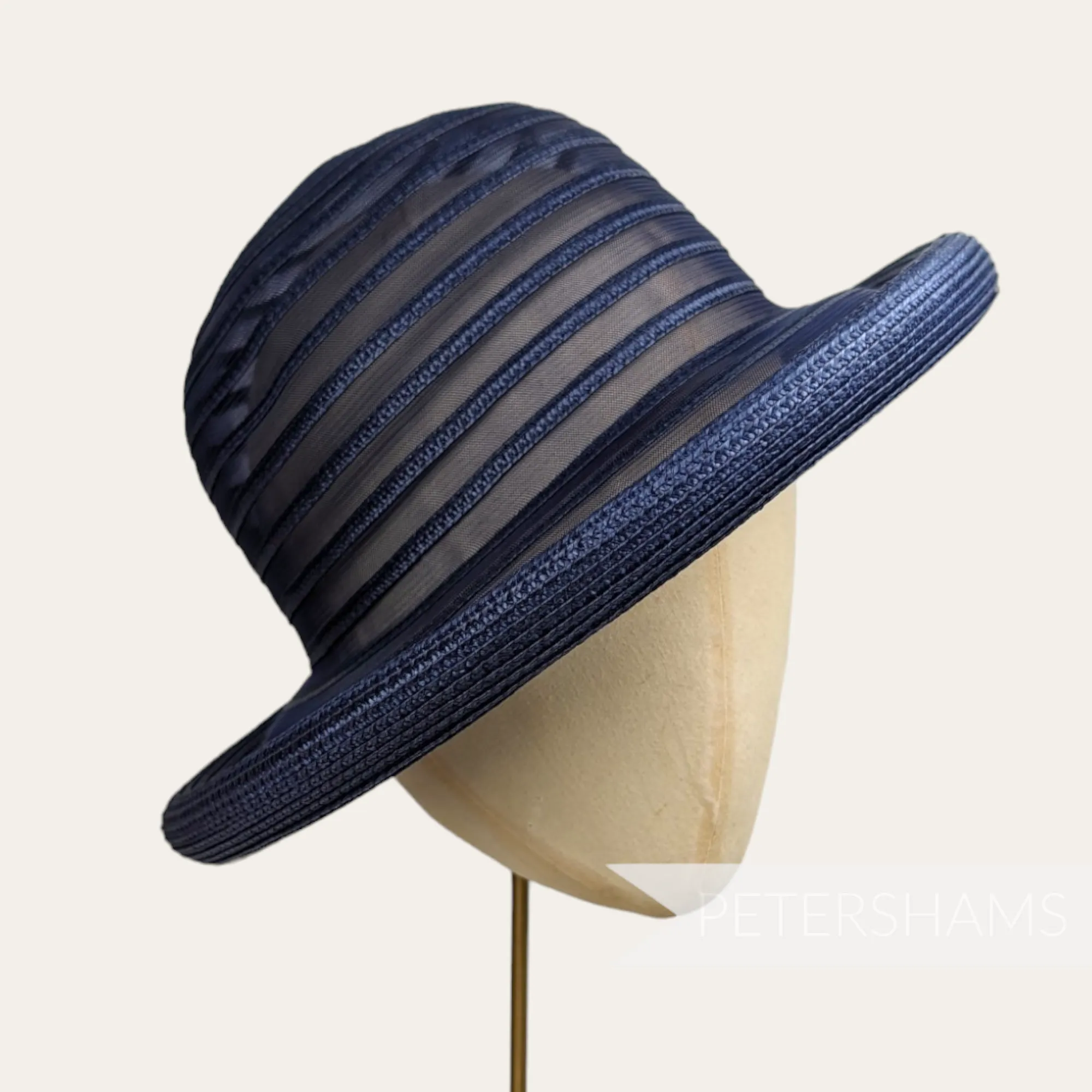 Vintage 1990s Crinoline & Poly-Braid Rolled Edge Hat Base