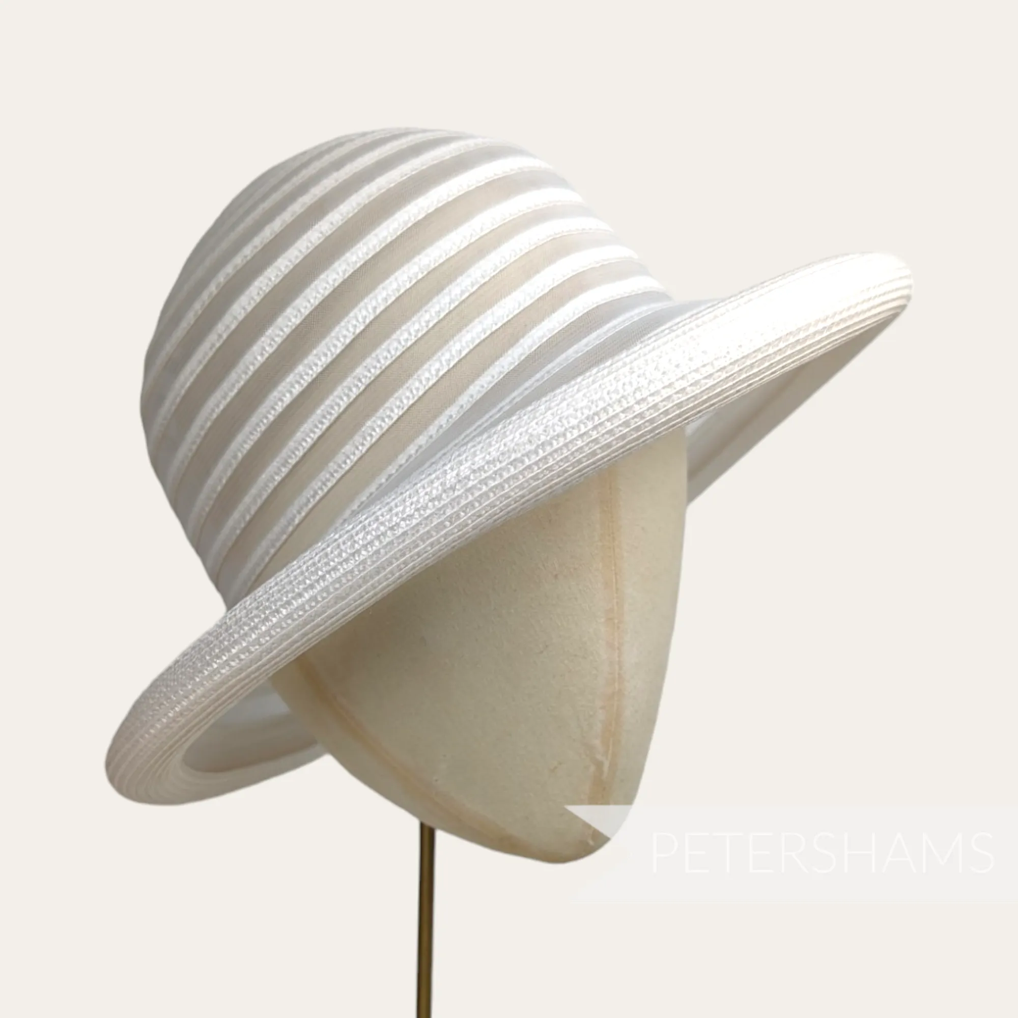 Vintage 1990s Crinoline & Poly-Braid Rolled Edge Hat Base