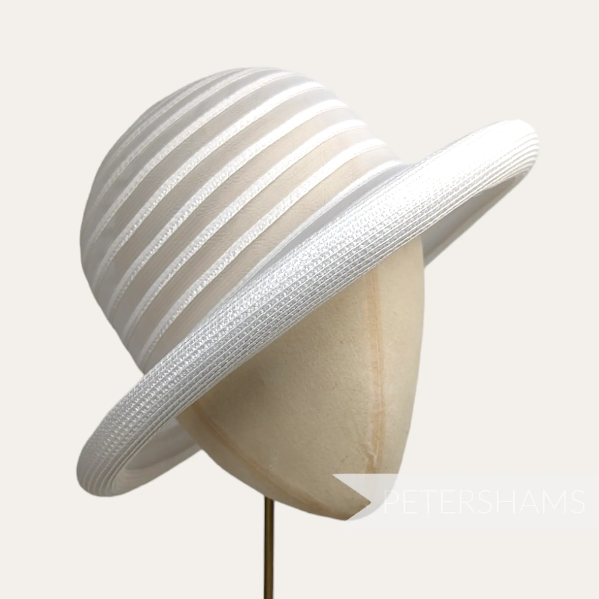 Vintage 1990s Crinoline & Poly-Braid Rolled Edge Hat Base