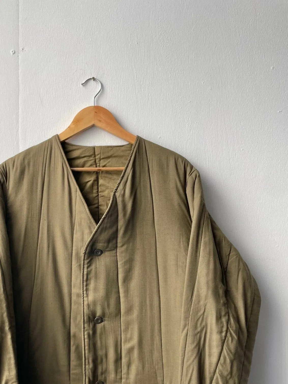 Vintage Cotton Quilted V-Neck Liner