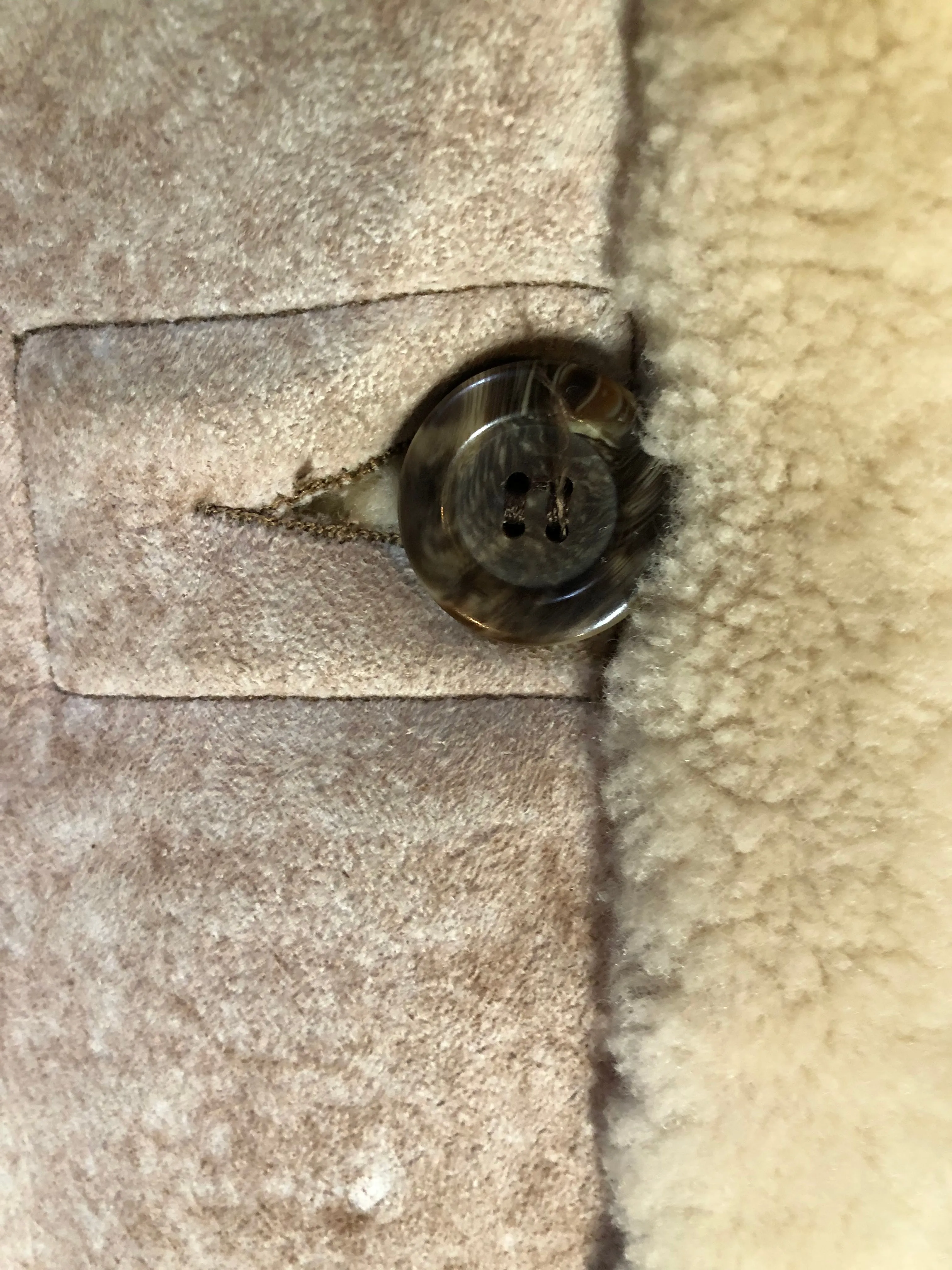 Vintage Dave Epstein Beige Shearling Coat, Made in Canada, SOLD