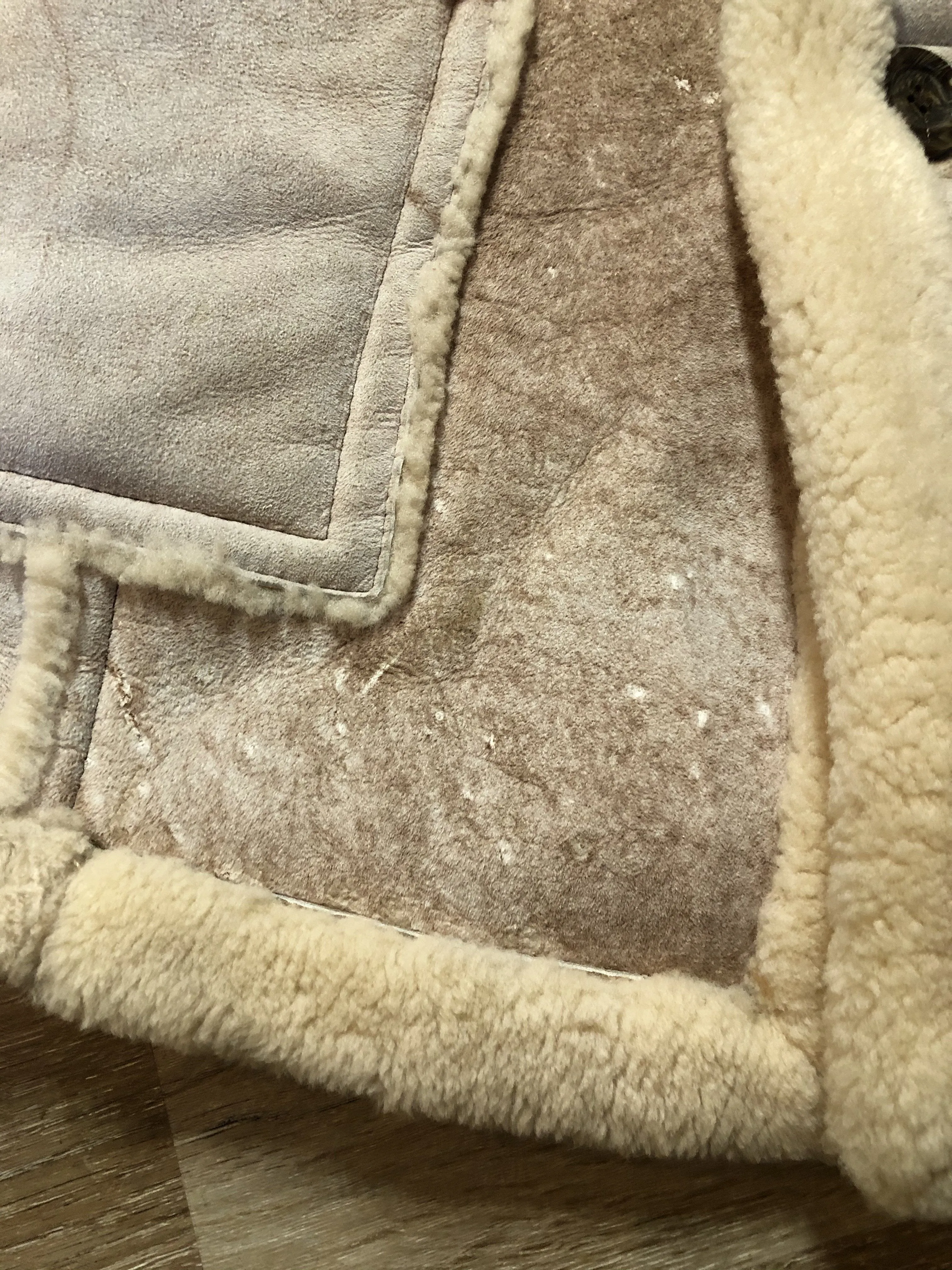 Vintage Dave Epstein Beige Shearling Coat, Made in Canada, SOLD
