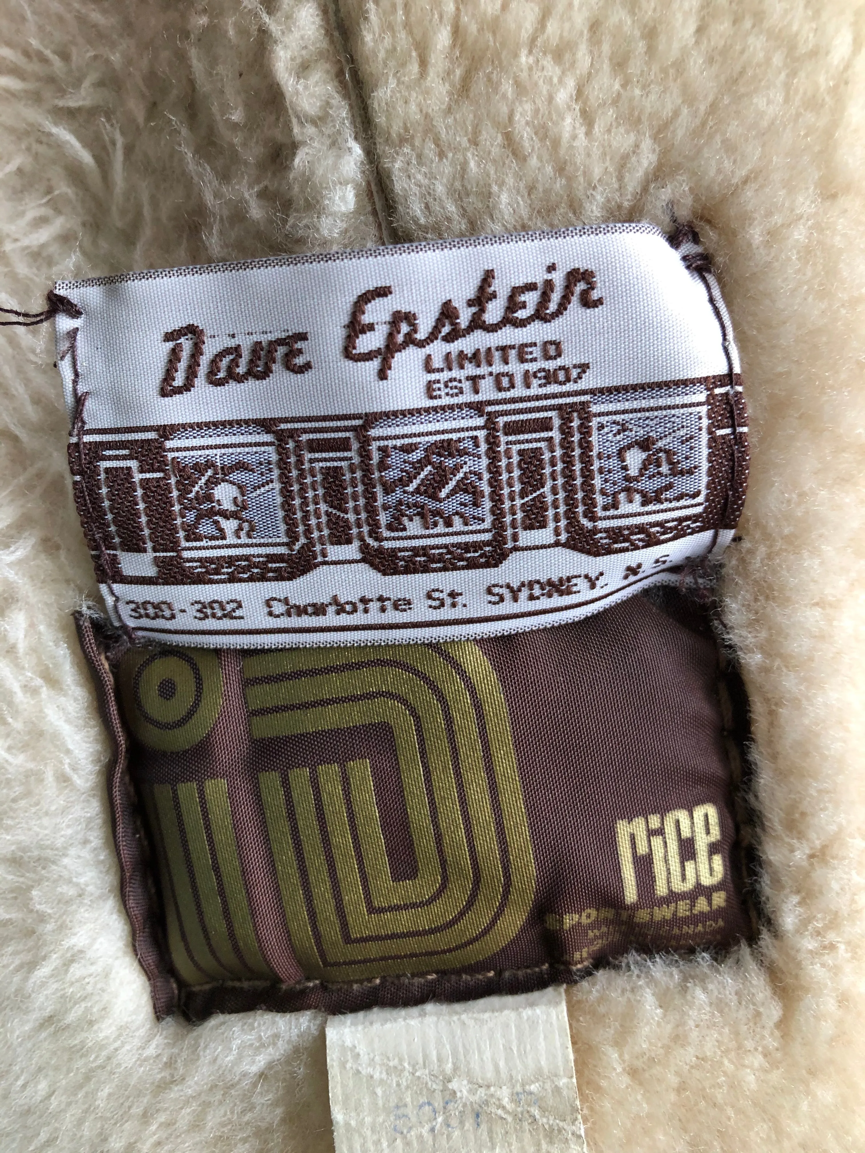 Vintage Dave Epstein Beige Shearling Coat, Made in Canada, SOLD