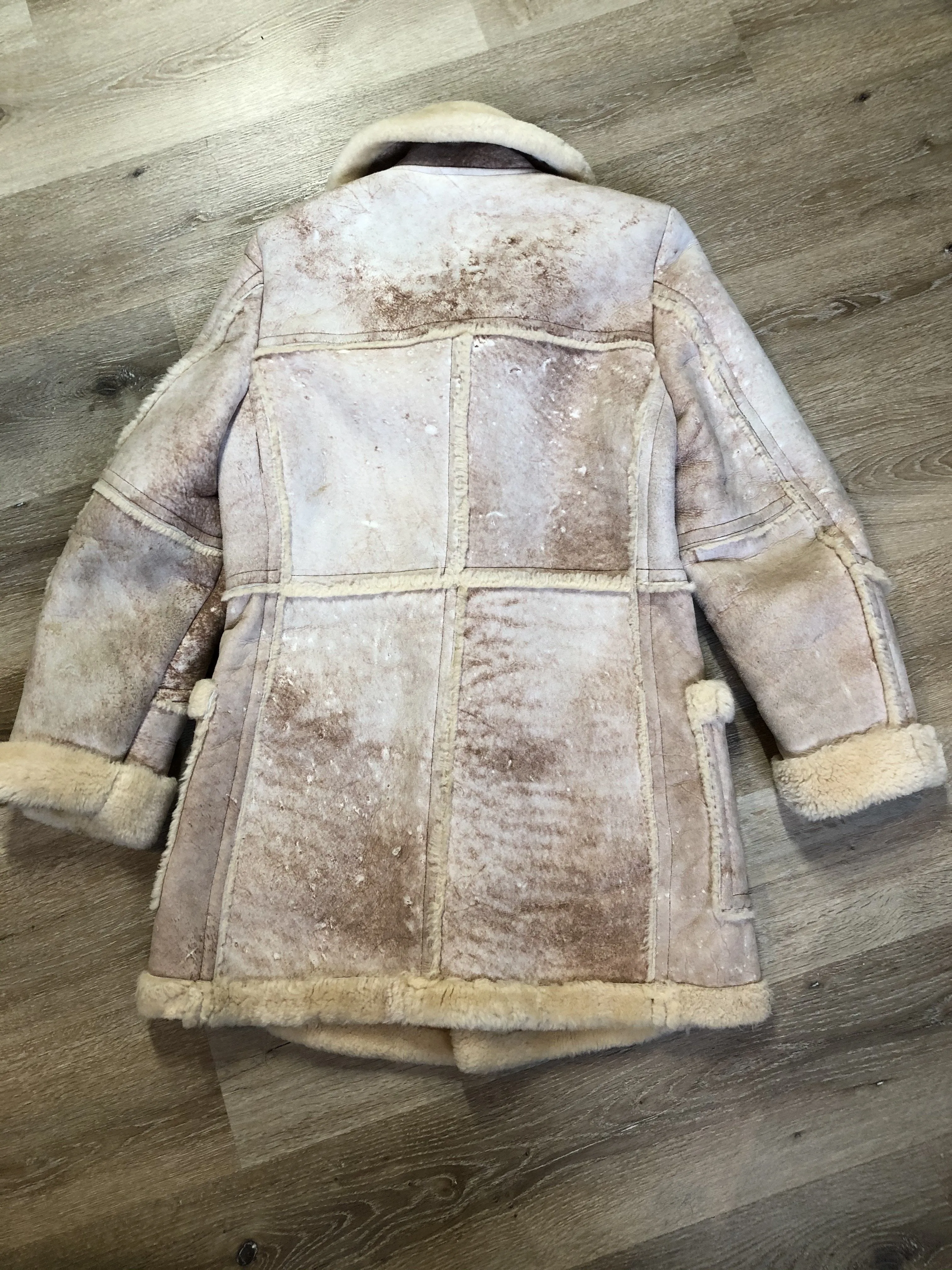 Vintage Dave Epstein Beige Shearling Coat, Made in Canada, SOLD
