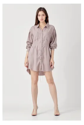 Vintage Rose Shirt Dress