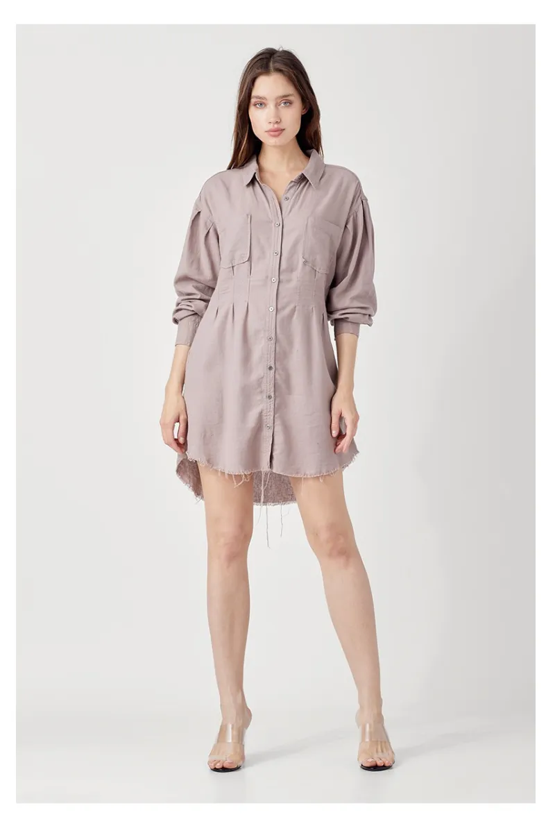 Vintage Rose Shirt Dress