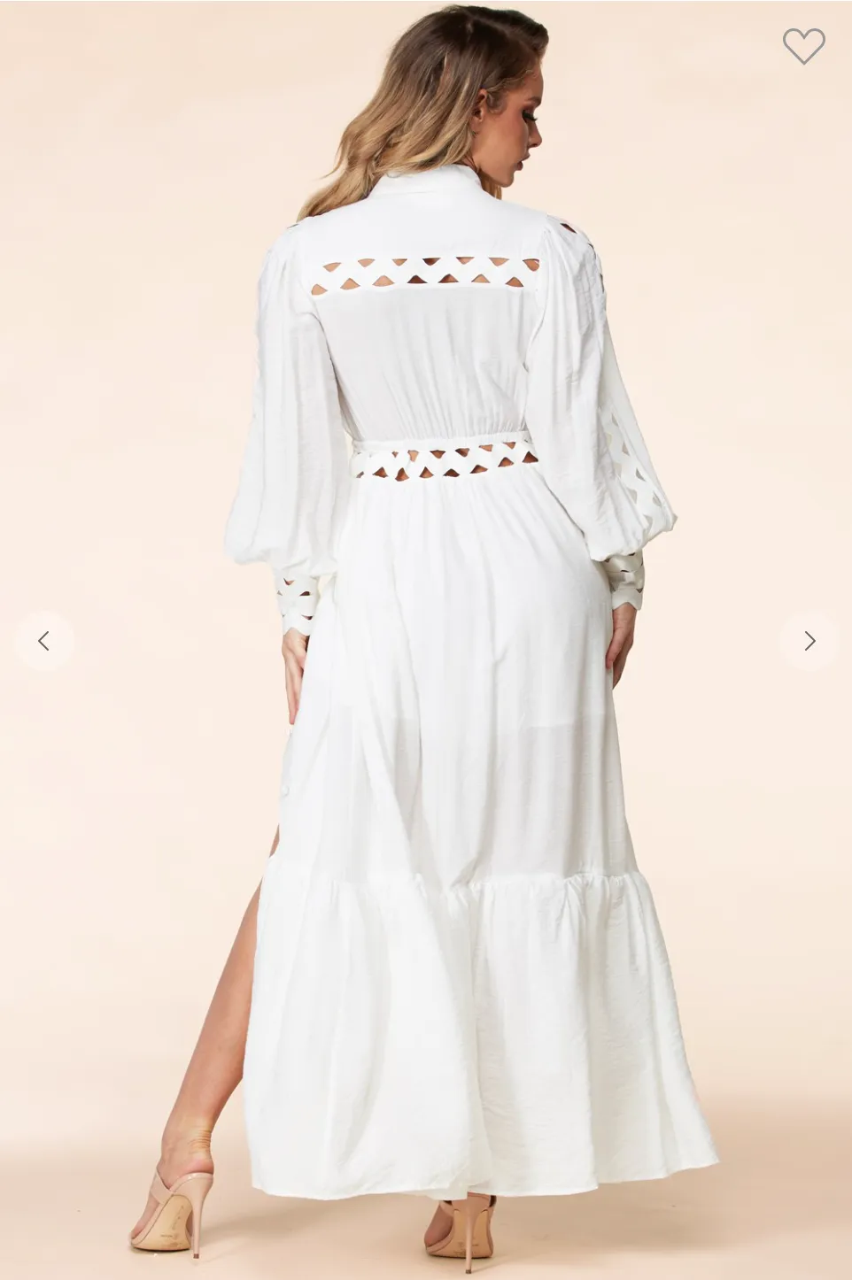 White Maxi with Cutouts