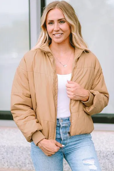 Winter Charm Zip Up Puffer Jacket