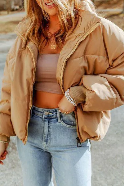 Winter Charm Zip Up Puffer Jacket