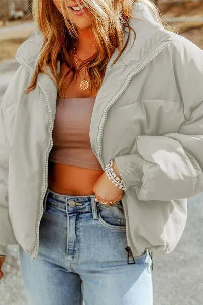 Winter Charm Zip Up Puffer Jacket