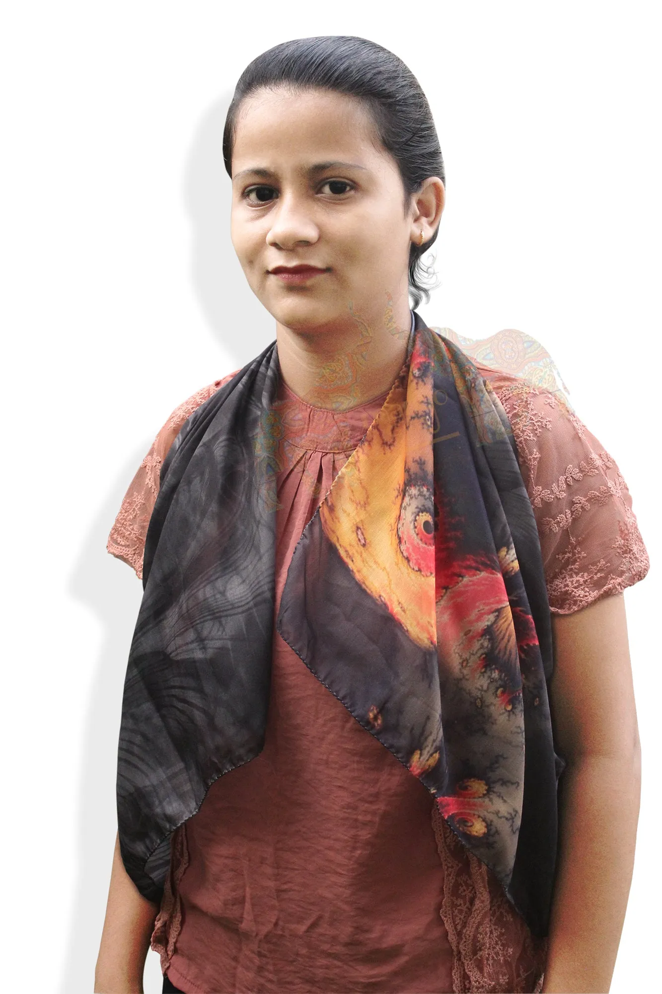 Women Fashion Indian Silk Sari Printed Scarf Headwraps Neck Scarf Wholesale Lots